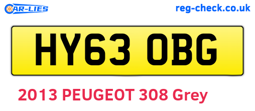 HY63OBG are the vehicle registration plates.