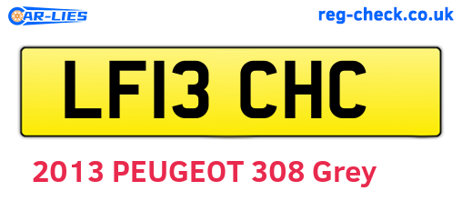 LF13CHC are the vehicle registration plates.
