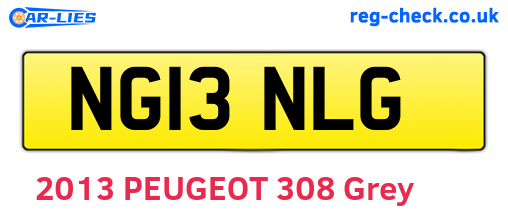NG13NLG are the vehicle registration plates.