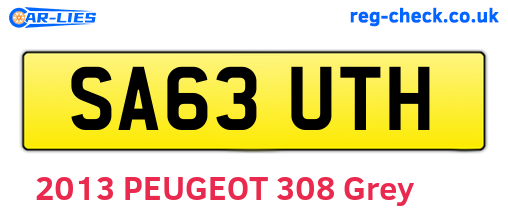 SA63UTH are the vehicle registration plates.