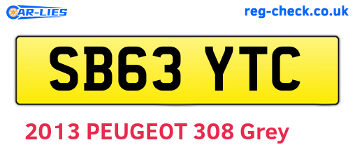 SB63YTC are the vehicle registration plates.