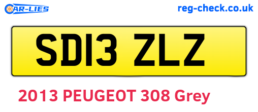 SD13ZLZ are the vehicle registration plates.