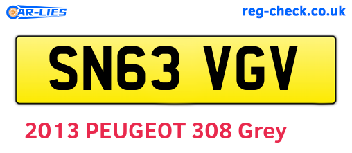 SN63VGV are the vehicle registration plates.