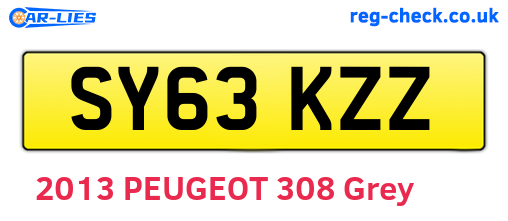 SY63KZZ are the vehicle registration plates.