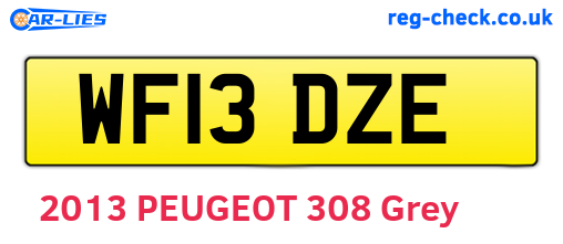 WF13DZE are the vehicle registration plates.
