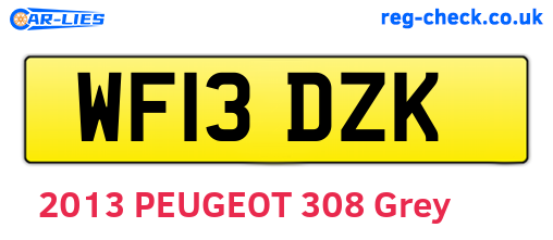 WF13DZK are the vehicle registration plates.