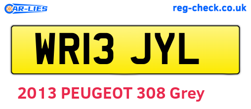 WR13JYL are the vehicle registration plates.