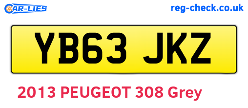 YB63JKZ are the vehicle registration plates.