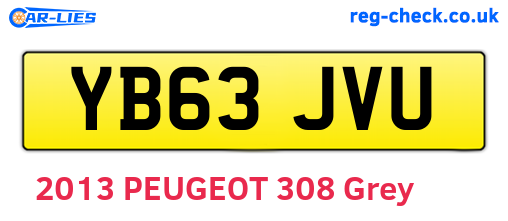 YB63JVU are the vehicle registration plates.