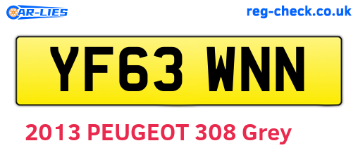 YF63WNN are the vehicle registration plates.