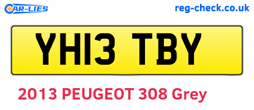 YH13TBY are the vehicle registration plates.