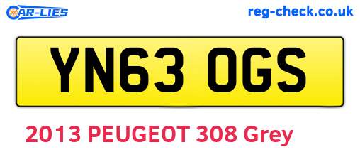 YN63OGS are the vehicle registration plates.
