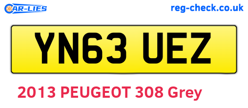 YN63UEZ are the vehicle registration plates.