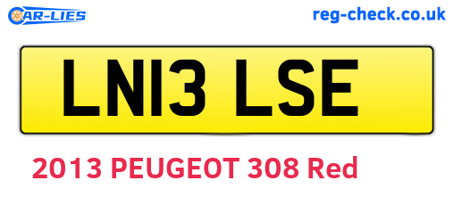 LN13LSE are the vehicle registration plates.