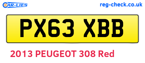 PX63XBB are the vehicle registration plates.