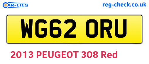 WG62ORU are the vehicle registration plates.