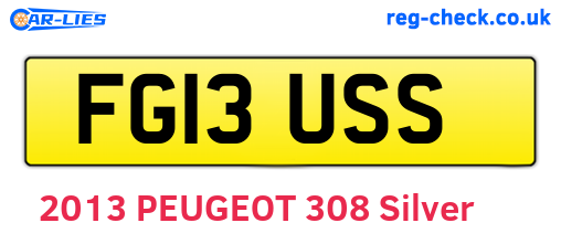 FG13USS are the vehicle registration plates.