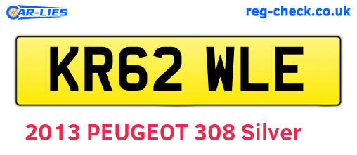 KR62WLE are the vehicle registration plates.