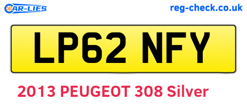 LP62NFY are the vehicle registration plates.
