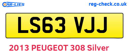 LS63VJJ are the vehicle registration plates.