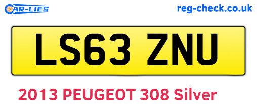 LS63ZNU are the vehicle registration plates.