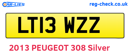 LT13WZZ are the vehicle registration plates.