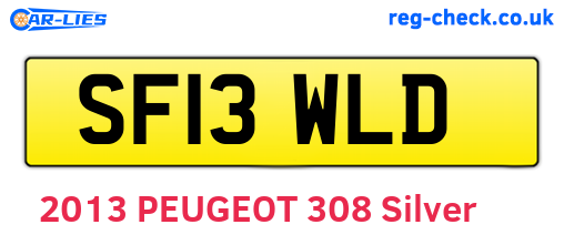 SF13WLD are the vehicle registration plates.