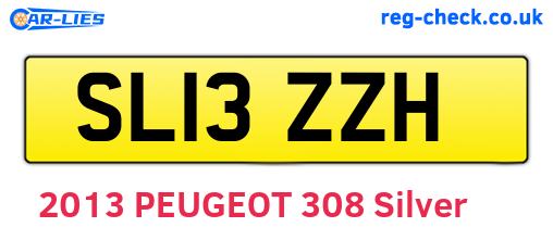 SL13ZZH are the vehicle registration plates.