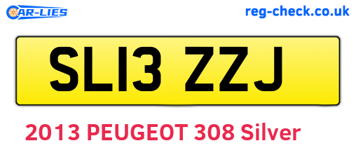 SL13ZZJ are the vehicle registration plates.