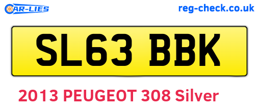 SL63BBK are the vehicle registration plates.