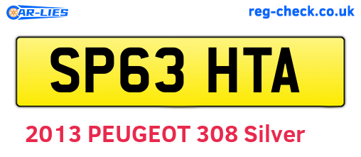 SP63HTA are the vehicle registration plates.