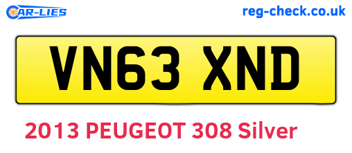 VN63XND are the vehicle registration plates.
