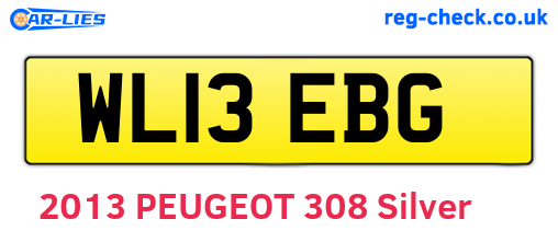WL13EBG are the vehicle registration plates.