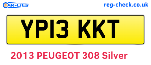YP13KKT are the vehicle registration plates.