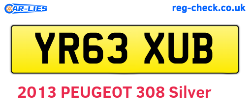 YR63XUB are the vehicle registration plates.