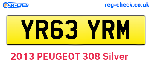 YR63YRM are the vehicle registration plates.
