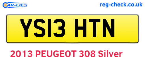 YS13HTN are the vehicle registration plates.