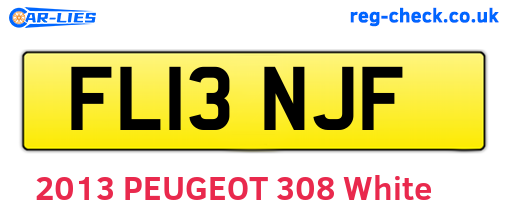 FL13NJF are the vehicle registration plates.