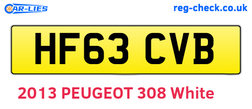 HF63CVB are the vehicle registration plates.