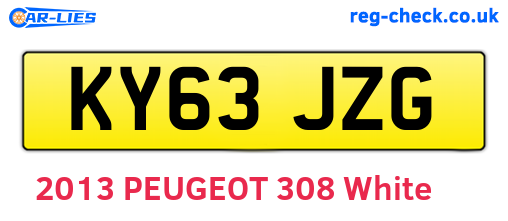 KY63JZG are the vehicle registration plates.