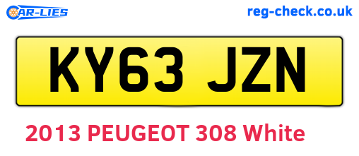 KY63JZN are the vehicle registration plates.