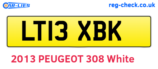 LT13XBK are the vehicle registration plates.