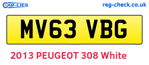 MV63VBG are the vehicle registration plates.