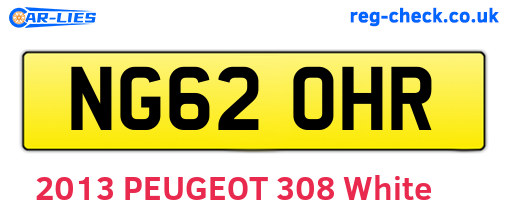 NG62OHR are the vehicle registration plates.