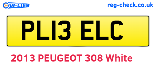 PL13ELC are the vehicle registration plates.