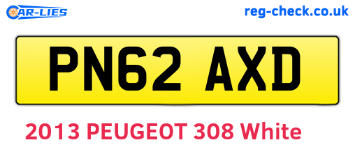 PN62AXD are the vehicle registration plates.