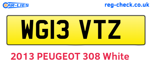 WG13VTZ are the vehicle registration plates.
