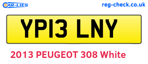 YP13LNY are the vehicle registration plates.