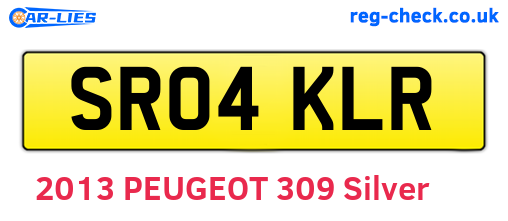 SR04KLR are the vehicle registration plates.