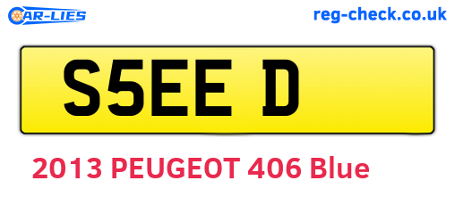 S5EED are the vehicle registration plates.